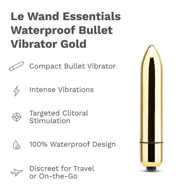 Waterproof Bullet Vibrator - Gold