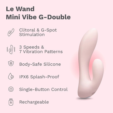 Le Wand Mini Vibe G-Double Rechargeable Clitoral & G-Spot Vibrator