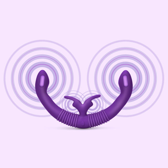 Together Toy Double-Ended Vibrating Strap-On Dildo With Remote Control