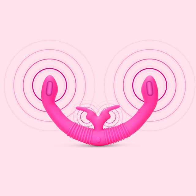 Together Toy Double-Ended Vibrating Strap-On Dildo