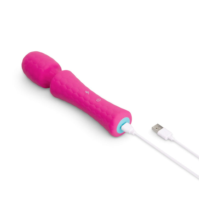 VibeFantasy Love Wand Rechargeable Vibrating Massager Powerful Handheld Pleasure Pink